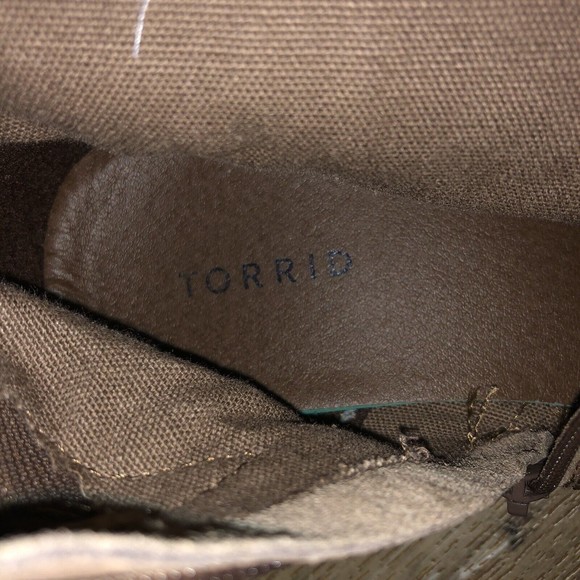 Torrid Women's Brown Over The Knee Stretch Suede Boots 12 Wide Calves - Picture 5 of 6